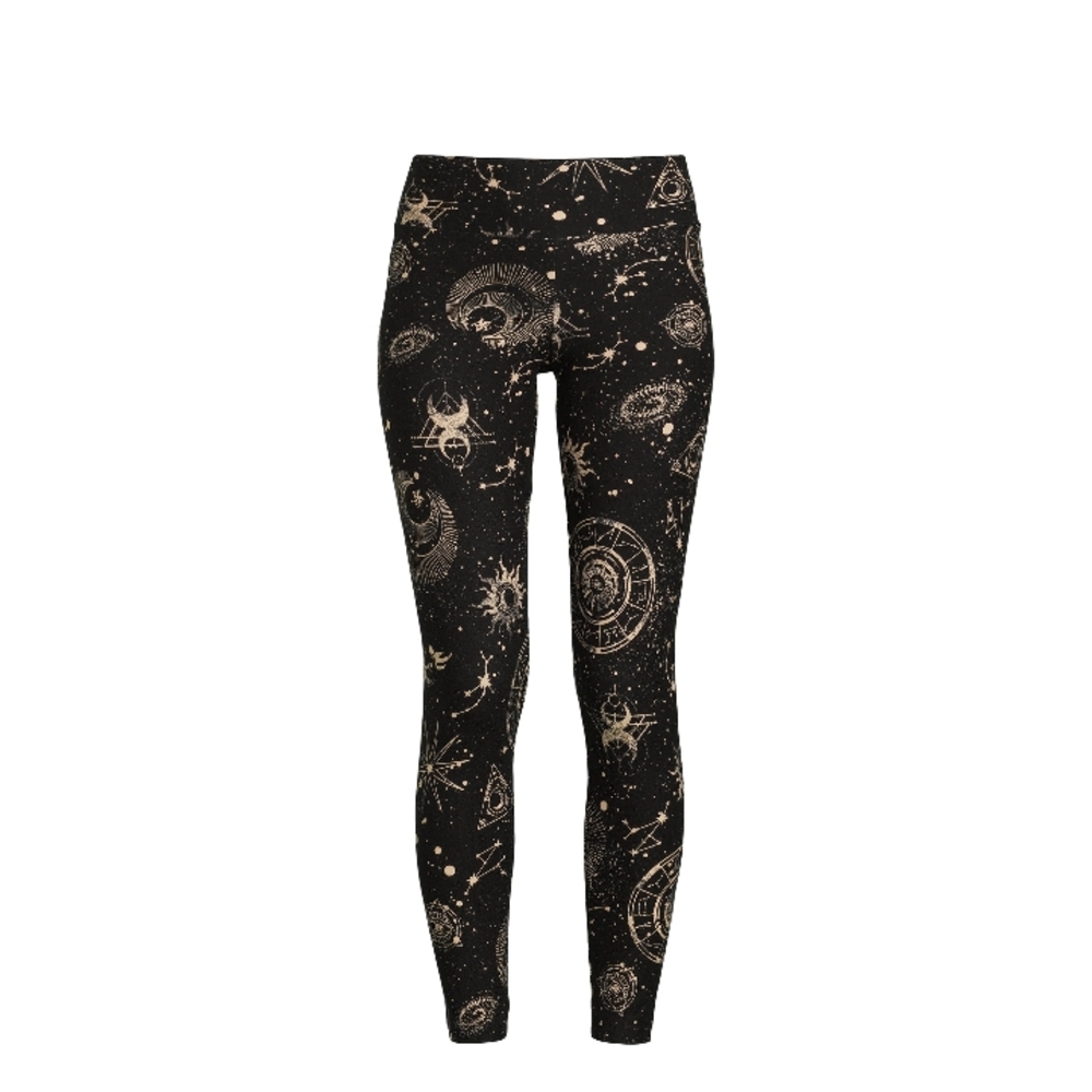 Celestial Print Black Leggings.